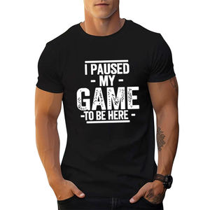 เสื้อยืดออกกำลังกายผู้ชายผ้าฝ้ายระบายอากาศได้ดีดีไซน์ว่างเปล่าพิมพ์ลายกราฟิกตัวอักษร - Product Image 5