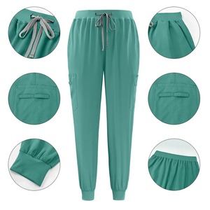 Conjuntos de fregado unisex sarga algodón poliéster uso hospitalario abrigo de fregado cuello redondo uniforme de enfermería mono médico veterinario - Product Image 6