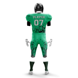 Ensemble maillot de football américain personnalisé de haute qualité 100% polyester antibactérien ensemble de shorts nouveau style de maille respirante ensembles de grande taille - Product Image 6