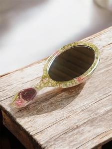 Espejo de Mano de Resina con Acabado Liso y Brillante, Perfecto para Uso Diario, Maquillaje o Fines Decorativos, Agrega un Toque Elegante - Product Image 3