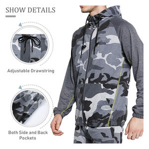 Chándal informal de manga larga para hombre, ropa con capucha y cremallera completa, Unisex, para correr, trotar - Product Image 2