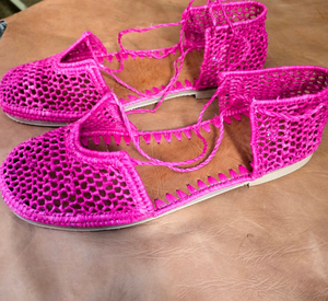 Pantuflas de Mujer Cómodas Rafia Hechas a Mano - Product Image 1