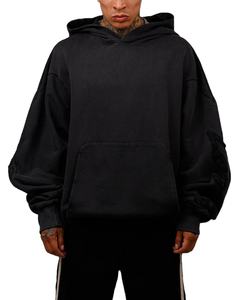 Sudaderas con capucha de gran tamaño en blanco para hombre, ropa de calle, sudadera con hombros caídos, contorno personalizado, logotipo lavado, sudaderas con capucha, peso pesado 500 GSM - Product Image 1