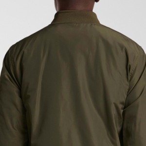 Meilleure vente OEM de blouson aviateur pour hommes fabriqué sur mesure avec un matériau respirant manches longues et col brodé prix avant - Product Image 3
