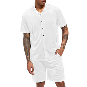 Derniers modèles de survêtements de style grande taille à logo personnalisé pour hommes jogging en velours pour hommes jogging ensemble deux pièces survêtement en velours pour hommes - Product Image 3