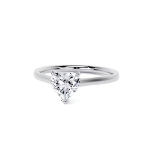 IGI coeur forme laboratoire cultivé diamant bijoux 10K solide or blanc laboratoire diamant bague de mariage F couleur VS1 clarté - Product Image 1