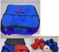 Ensemble de boules de boccia personnalisables avec logo, souples, moyennes et dures, en cuir artificiel de la plus haute qualité, avec sac de transport en plastique rembourré, pour les Jeux Paralympiques