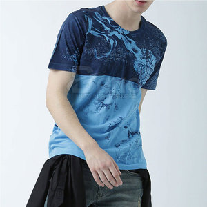T-Shirt Homme Durable Couleur Solide Séchage Rapide Dernier Design 3D Tissu Tricoté Imprimé à Manches Courtes pour l'Extérieur T-Shirt - Product Image 4