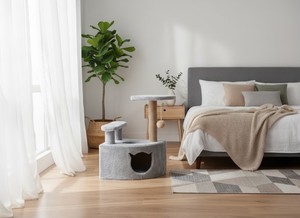 High-quality Amistar <b>scratching</b> post Silver Paw Palace, eco-friendly and durable. Suitable for all breeds and sizes. - Product Image 2