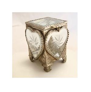 Caja de exhibición de joyería con anillo de baratija de Terrario de latón y vidrio transparente dorado cuadrado decorativo con diseño moderno - Product Image 6