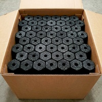 Briquettes de charbon de noix de coco noir pour barbecue coréen, faible teneur en cendres, briquettes de charbon de coco, 8-9 heures de combustion