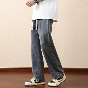 กางเกงยีนส์ทรงหลวมลำลองแนวสตรีทสำหรับผู้ชายกางเกงขากว้างแนวฮิปฮอปแฟชั่นเกาหลีสำหรับคู่รักใหม่2025 - Product Image 4