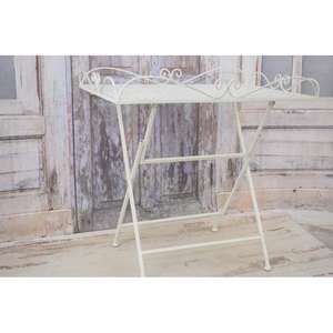 Plateau de service en métal au design antique à 3 niveaux avec support et plateau doré et support fini avec revêtement en poudre noire - Product Image 5