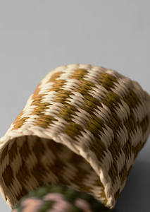 ลายลายหญ้าทะเลทอมือชุดแหวนผ้าเช็ดปากสองอันไม่เข้ากันสําหรับการรับประทานอาหารที่ผ่อนคลายและการตกแต่งโต๊ะ - Product Image 4