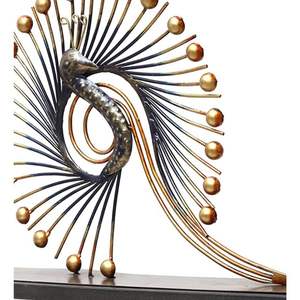 Figurines en métal d'oiseau de paon pour la décoration intérieure - Product Image 6