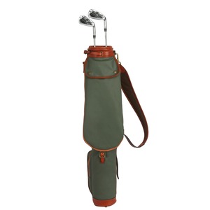 High Quality Vintage Pencil Style Golf Club Bag Carrier <b>Canvas</b> & Leather <b>Waxed</b> Waterproof Fleece Padded Cover 84cm LCGB-0010 - Product Image 3