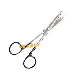 Ciseaux Mayo en acier inoxydable de haute qualité outil de coupe de pansement à lame tranchante noir demi-revêtement Instruments manuel - Product Image 1