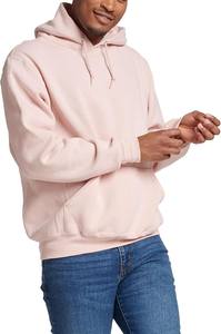 Sudadera con Capucha de Forro Polar de Algodón para Hombre con Capucha con Cordón y Bolsillo Bordado/Tinte Liso Ropa de Invierno Ecológica - Product Image 4