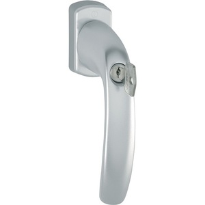 HOPPE 0810S/U10 New York Aluminium Window Handle 32mm F9016 Traffic White Lockable for Blinds <b>Shades</b> & Shutters - Product Image 1