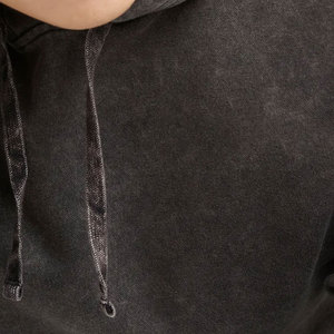 Pull à capuche vintage délavé à l'acide pour hommes, coton éponge français, motif imprimé solide, prix de gros, hiver à bas quantité minimale de commande - Product Image 4