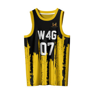 Ensemble d'uniformes de basket-ball sans manches pour hommes, imprimés personnalisés, haute qualité, 100% polyester, antibactérien, séchage rapide, uniformes d'équipe - Product Image 2