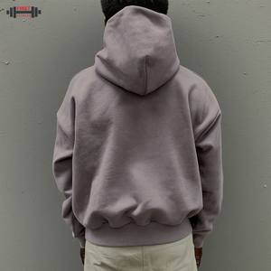 Sudadera con capucha para hombre de invierno de lujo liso en blanco forro polar de algodón de alta calidad 300gsm ajuste Regular - Product Image 2