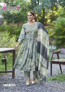 Nouvelle Collection Maruti Fashion : Ensemble Kurta et Pantalon pour Femme, en Rayonne Lourde Imprimée à la Feuille, Style Indien et Pakistanais, pour Soirées et Mariages - Product Image 5