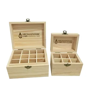 Caja de aceite esencial de madera Estuche de transporte Terapia de plantas Aceites de aromaterapia Botella Organizador Contenedor Perfume Almacenamiento Vitrina