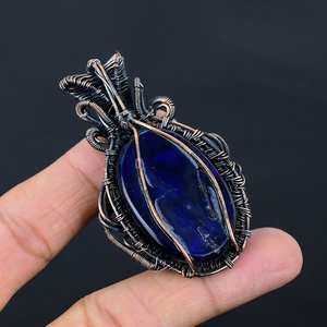 Lapis Lazuli ชีวิตของต้นไม้ลวดตัดทองแดงงานออกแบบที่ไม่ซ้ำกันทำด้วยมือสร้อยคอสำหรับคนรักธรรมชาติทุกขนาดมี - Product Image 4