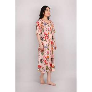 Trendy <b>Long</b> Cotton Night Gown Women Soft Quick Dry Breathable Smooth Nightwear <b>Nighties</b> for Spring & Everyday Sleepwear - Product Image 6