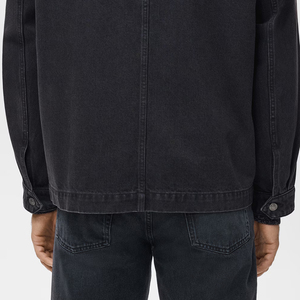 Veste bomber en twill à fermeture boutonnée avec logo personnalisé pour hommes Vestes de haute qualité Collection d'hiver pour hommes Mode - Product Image 4