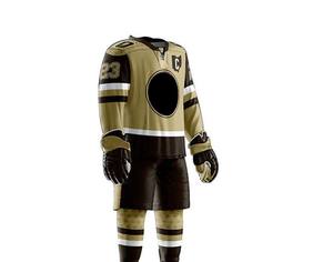 Uniforme de Hockey sobre Hielo para Hombre, Transpirable, Estampado Personalizado, Antiarrugas, Duradero, 100% Poliéster, Mangas Largas - Product Image 1