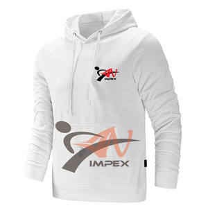 Pull-over à capuche en coton à manches longues pour hommes, vêtement d'hiver en polaire personnalisé avec logo personnalisé et imprimé OEM avec col à capuche - Product Image 3