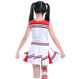 New Design Custom Girls Cheerleading Uniform Set Sleeveless Cheer Crop Top and Skirt for School Team Performance and Competition - Product Image 3