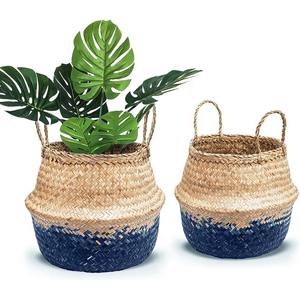 Hot deal seagrass straw <b>belly</b> <b>basket</b> for closet organizer and storage low price sea grass <b>baskets</b> - Product Image 5