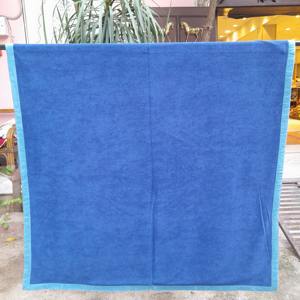 Wholesale Water Absorbent Soft Cotton <b>Towel</b> With Block Print Fabric Stitched Other Side Beach Bath Lounge Use Accessories <b>Towel</b> - Product Image 2