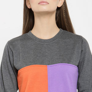 Sweat-shirt en molleton de coton de haute qualité pour femmes, logo personnalisé imprime des vêtements longs d'hiver à col rond-Taille XS - Product Image 6