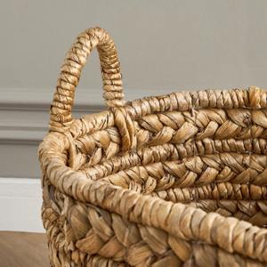 Panier ovale en jacinthe d'eau tressé avec soin, fait main, pour rangement, vente en gros, écologique, fabriqué au Vietnam - Product Image 3