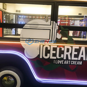 Rentable Red Street Ice Cream Cart Traila Trailer para alimentos Remolque <span class=keywords><strong>de</strong></span> alimentos <span class=keywords><strong>de</strong></span> <span class=keywords><strong>segunda</strong></span> <span class=keywords><strong>mano</strong></span> Camiones <span class=keywords><strong>de</strong></span> alimentos usados - Product Image 2