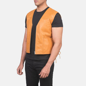 Nouveauté : Gilet en cuir noir pour homme, design personnalisé, imprimé, respirant, hiver, couleur et logo personnalisables - Product Image 6