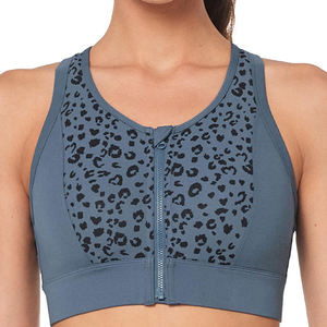 Soutien-gorge de sport à fermeture éclair entièrement personnalisé avec imprimé, vente exceptionnelle 2025, meilleur matériau, soutien-gorge d'entraînement pour femmes - Product Image 1