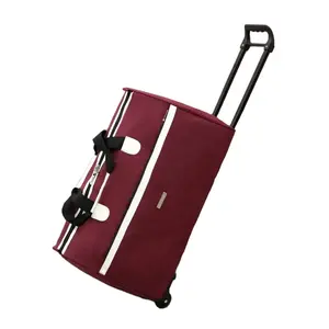 Fashion Waterproof Large Capacity Travel Trolley Bags Weekend Rolling Travel Bag Duffle Bags With Wheels