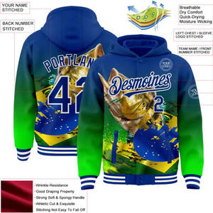 Sudadera Deportiva para Hombre, Nuevo Diseño, Personalizada, de Alta Calidad, en Felpa de Poliéster/Algodón, con Estampado de Delfín Bordado - Product Image 5