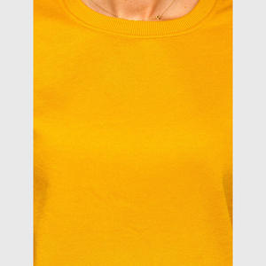 Sudadera de punto extragrande personalizada para mujer, forrada, cuello redondo, manga larga, algodón, forro polar, informal, otoño, ecológica, frontal - Product Image 4