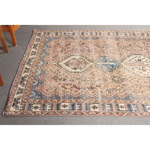 Tapis de 5,1 x 9,8 pieds, tapis turc vintage, tapis marron - Product Image 4