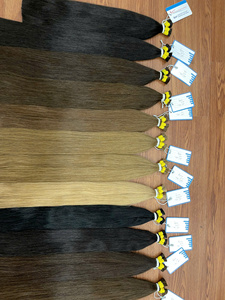 Precio al por mayor Cabello crudo vietnamita Cutícula alineada Color Recto Extensiones de cabello a granel Sin enredos Sin caída - Product Image 3