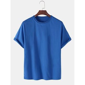 เสื้อยืดลำลองแขนครึ่งท่อนสำหรับผู้ชายเสื้อยืดลำลองแฟชั่นแบบกำหนดเองผ้าฝ้าย100% น้ำหนักเบาเป็นมิตรกับสิ่งแวดล้อม - Product Image 4