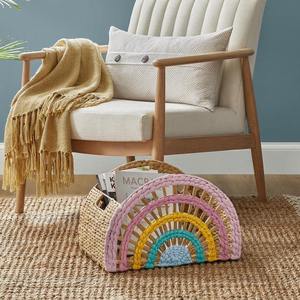 Panier de rangement en jacinthe d'eau arc-en-ciel, panier de rangement fait à la main, vente en gros, écologique, fabriqué au Vietnam - Product Image 4