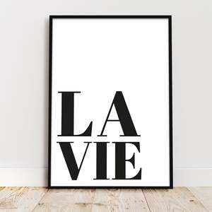 Impression artistique La Vie, design élégant DIN A4 pour la décoration de la maison - Product Image 2