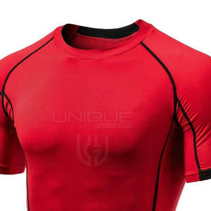 Color sólido Rash Guard Logotipo personalizado Manga corta Rash Guard Nuevo estilo Rash Guard para venta en línea - Product Image 5